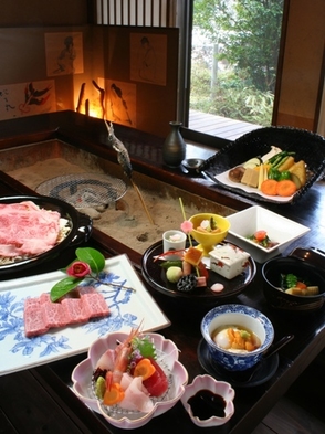 こだわりの上質飛騨牛付囲炉裏会席プラン【夕食個部屋】